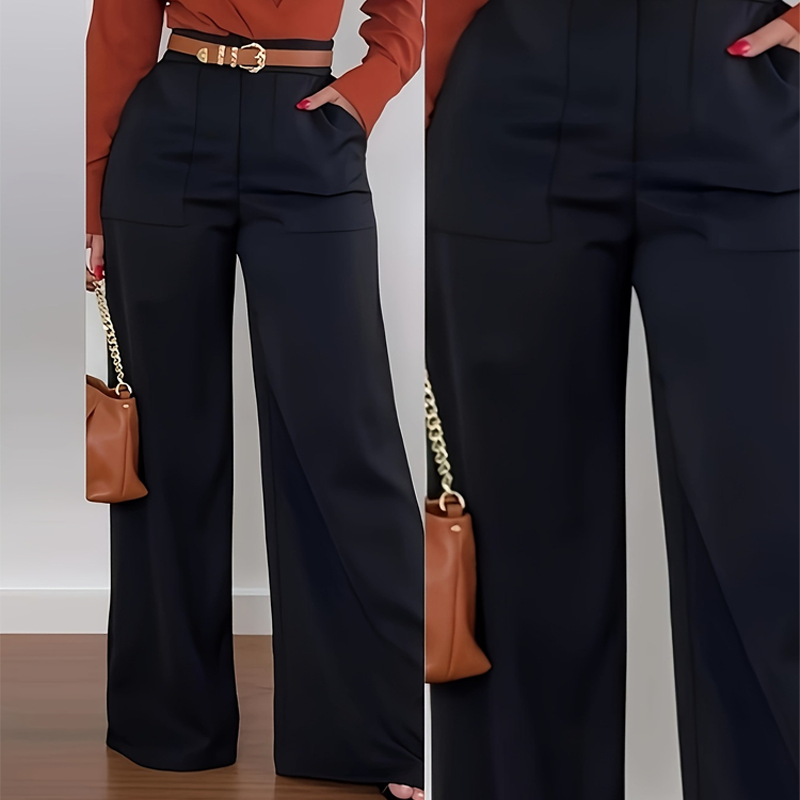 Women's High-Waisted Wide-Leg Pants