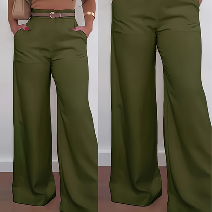 Women's High-Waisted Wide-Leg Pants