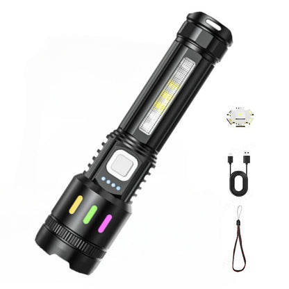 💎 49% OFF! 💎 Multifunctional Zoom LED Flashlight with Power Display – 500m Range, USB-C & 4 Lighting Modes