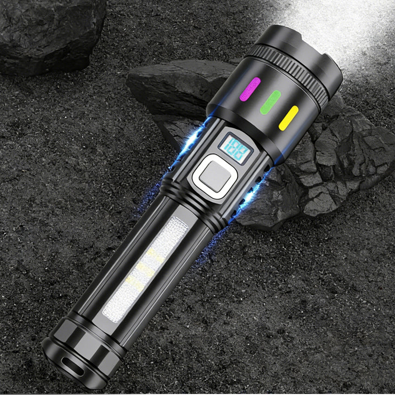 💎 49% OFF! 💎 Multifunctional Zoom LED Flashlight with Power Display – 500m Range, USB-C & 4 Lighting Modes
