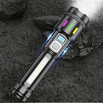 💎 49% OFF! 💎 Multifunctional Zoom LED Flashlight with Power Display – 500m Range, USB-C & 4 Lighting Modes