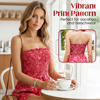 Off Shoulder Printed Strapless Romper