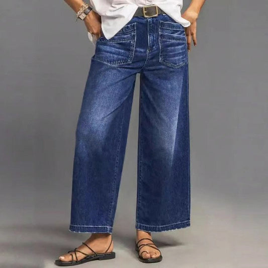 👖49% OFF NOW! ✨ Women‘s Casual High-Rise Wide-Leg Jeans – Flattering Fit, Stretchy Comfort & Effortless Style 👖