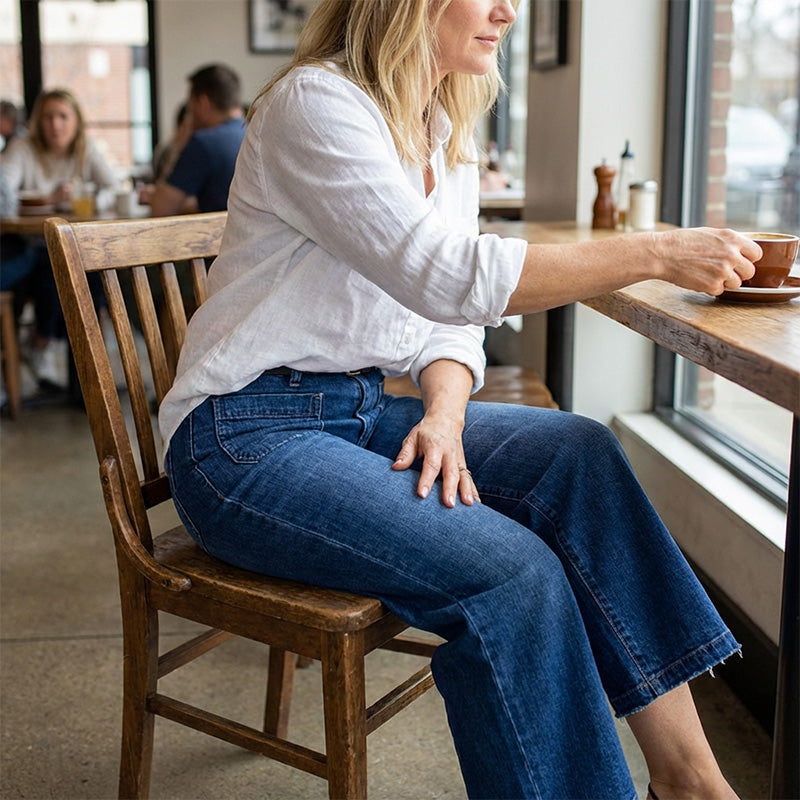 👖49% OFF NOW! ✨ Women‘s Casual High-Rise Wide-Leg Jeans – Flattering Fit, Stretchy Comfort & Effortless Style 👖