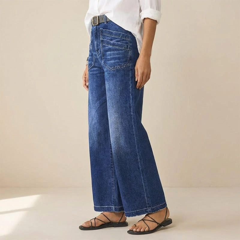 👖49% OFF NOW! ✨ Women‘s Casual High-Rise Wide-Leg Jeans – Flattering Fit, Stretchy Comfort & Effortless Style 👖