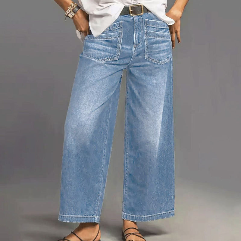 👖49% OFF NOW! ✨ Women‘s Casual High-Rise Wide-Leg Jeans – Flattering Fit, Stretchy Comfort & Effortless Style 👖