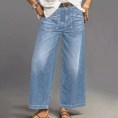 👖49% OFF NOW! ✨ Women‘s Casual High-Rise Wide-Leg Jeans – Flattering Fit, Stretchy Comfort & Effortless Style 👖