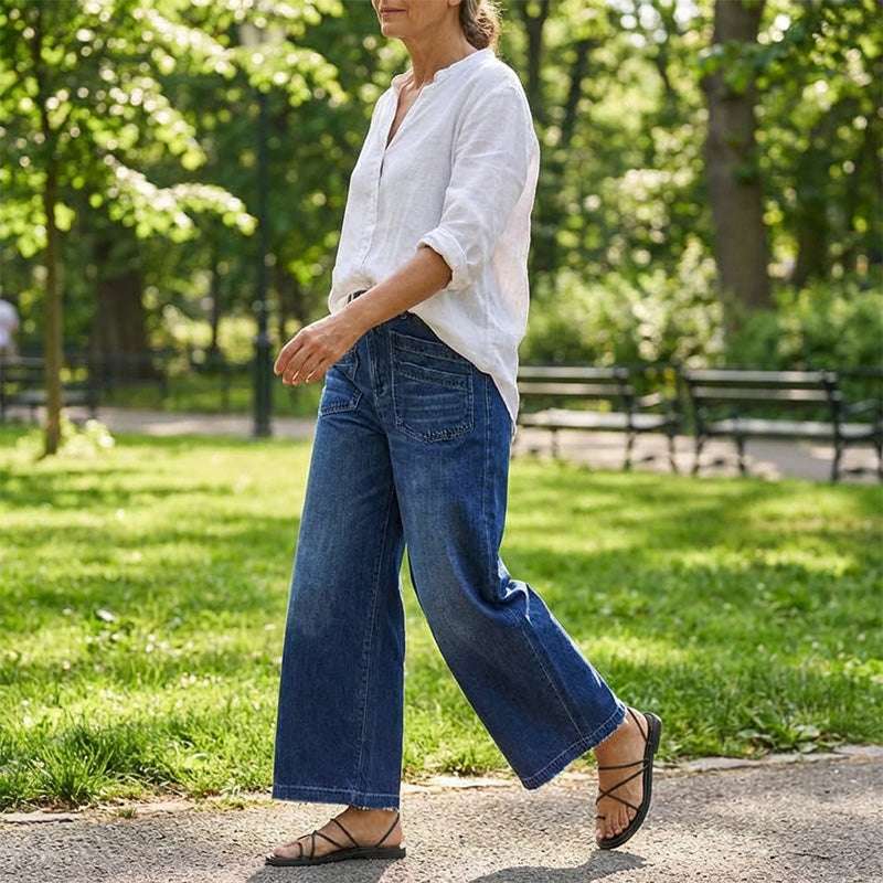 👖49% OFF NOW! ✨ Women‘s Casual High-Rise Wide-Leg Jeans – Flattering Fit, Stretchy Comfort & Effortless Style 👖