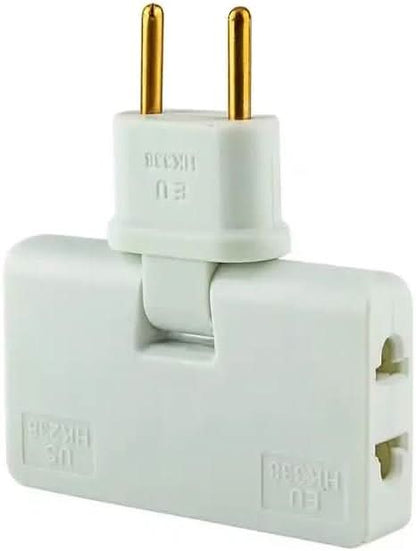 🎁 Hot off the shelves!——Rotating power strip adapter – one plug, three outlets. 180-degree extendable plug.