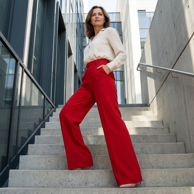 🌸LAST DAY OF SPECIAL OFFER - 49% OFF💕Women's High-Waist Wide-Leg Solid Color Trousers