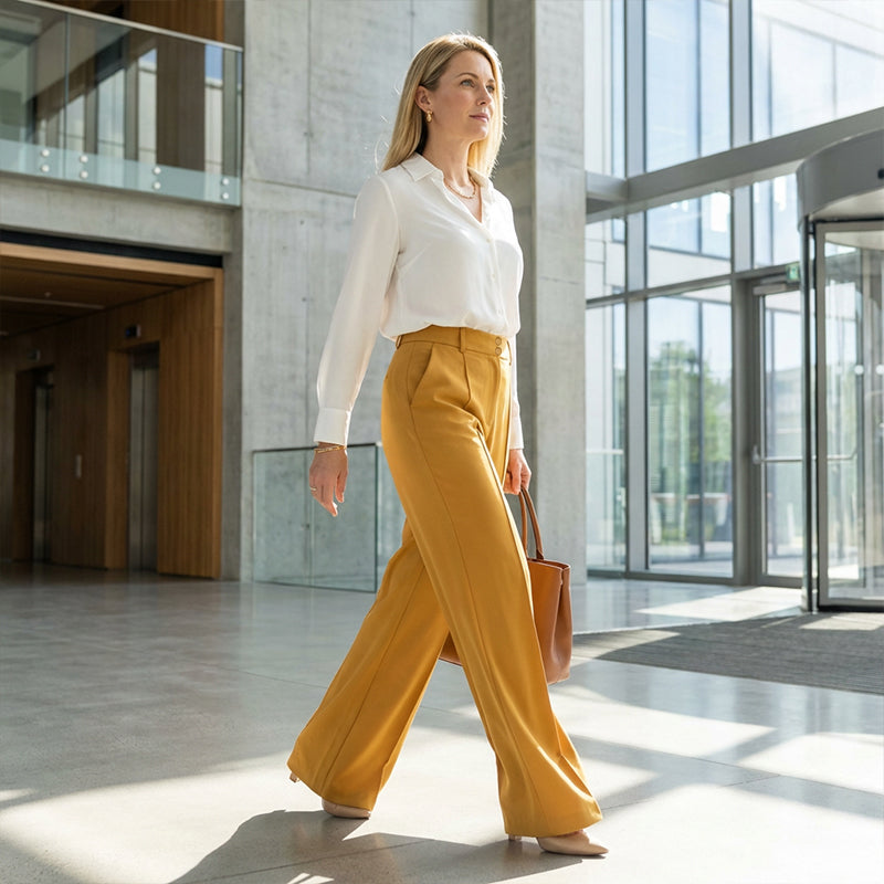 🌸LAST DAY OF SPECIAL OFFER - 49% OFF💕Women's High-Waist Wide-Leg Solid Color Trousers