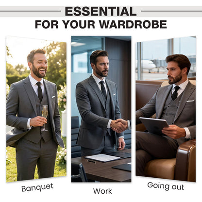 📢📢49%  OFF !! ⏰Men's Slim-Fit 3-Piece Suit Set🕴️