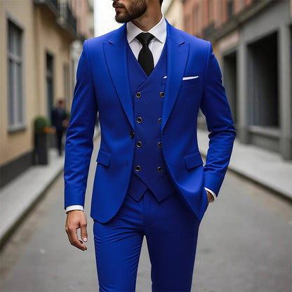 📢📢49%  OFF !! ⏰Men's Slim-Fit 3-Piece Suit Set🕴️