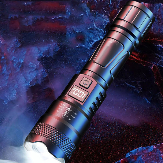LED Strong Light Retractable Flashlight🎁Flashlight + Type-C Cable