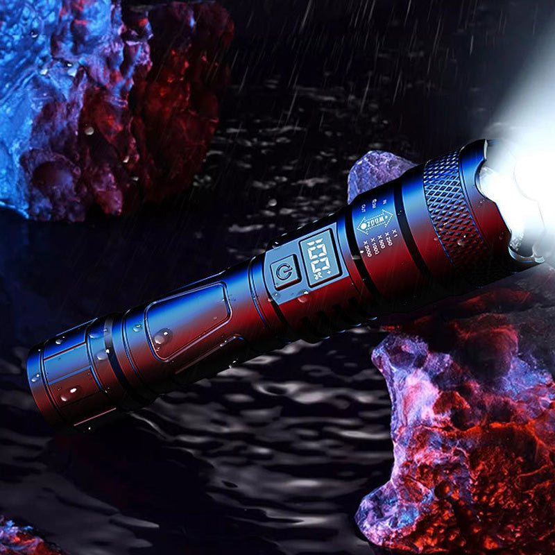 LED Strong Light Retractable Flashlight🎁Flashlight + Type-C Cable