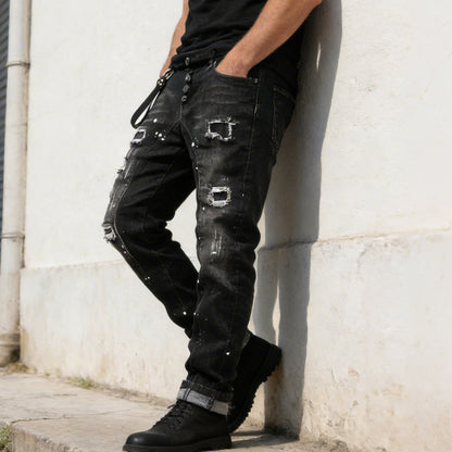 🔈🔈HOT SELLING NEW PRODUCTS - 49%OFF👖Men's Slim Fit Ripped Distressed Jeans