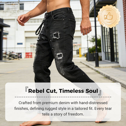 🔈🔈HOT SELLING NEW PRODUCTS - 49%OFF👖Men's Slim Fit Ripped Distressed Jeans