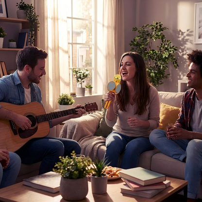 Wireless Bluetooth Handheld Microphone with LED Lights