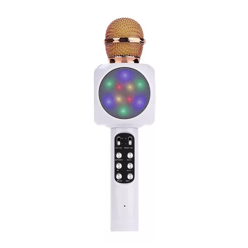 Wireless Bluetooth Handheld Microphone with LED Lights