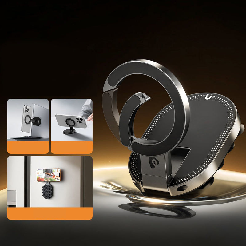 🥳2026 HOT SALE🥳💞50K+ SOLD!📱🧲 50% OFF! Magnetic & Suction Phone Stand – Dual grip, 360° tilt. Folds flat for travel. Strong hold on any surface. Your hands-free helper. 🛡️🔄