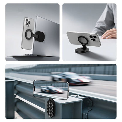 🥳2026 HOT SALE🥳💞50K+ SOLD!📱🧲 50% OFF! Magnetic & Suction Phone Stand – Dual grip, 360° tilt. Folds flat for travel. Strong hold on any surface. Your hands-free helper. 🛡️🔄