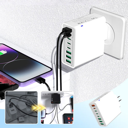 💎 49% OFF! 💎 Multi-Port 150W Fast Charging Hub – 8 USB Ports, Smart Chip Protection & Universal Plug Options 🔌