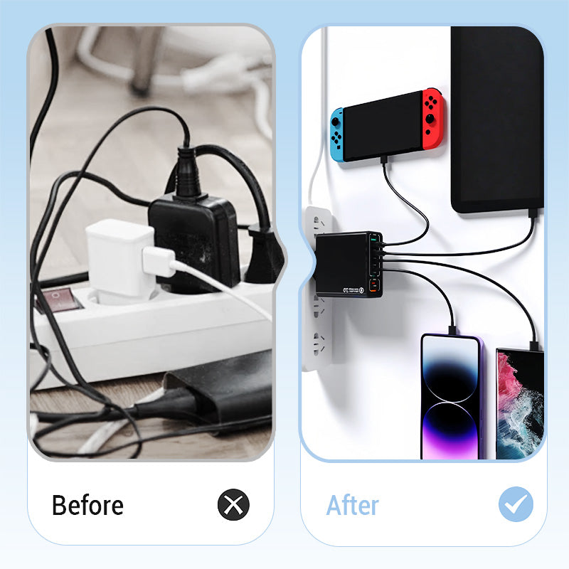 💎 49% OFF! 💎 Multi-Port 150W Fast Charging Hub – 8 USB Ports, Smart Chip Protection & Universal Plug Options 🔌
