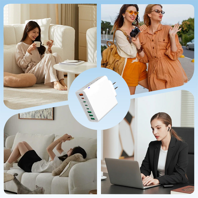 💎 49% OFF! 💎 Multi-Port 150W Fast Charging Hub – 8 USB Ports, Smart Chip Protection & Universal Plug Options 🔌