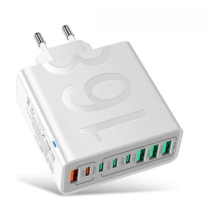💎 49% OFF! 💎 Multi-Port 150W Fast Charging Hub – 8 USB Ports, Smart Chip Protection & Universal Plug Options 🔌