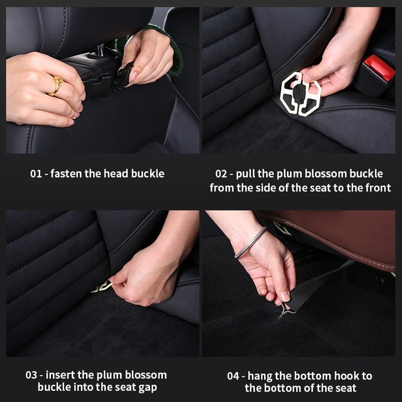 🥳2026 HOT SALE🥳💞50K+ SOLD!💥🚗Car Back Seat Leather Organizer Storage Bag with Foldable Table