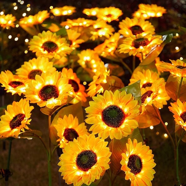 💎 Waterproof Solar Sunflower Lights – Realistic Petals, IP65 Weatherproof & 8–12H Auto Glow ☀️🌻