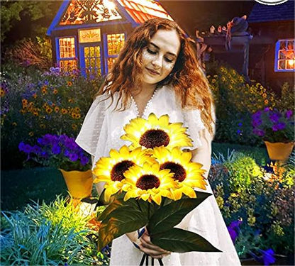 💎 Waterproof Solar Sunflower Lights – Realistic Petals, IP65 Weatherproof & 8–12H Auto Glow ☀️🌻
