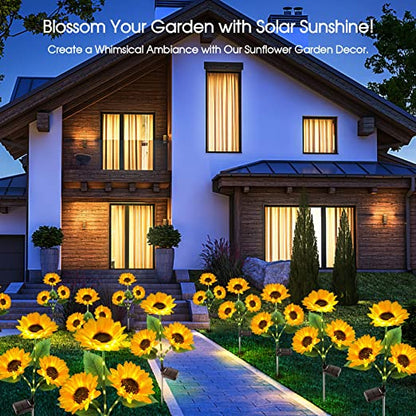 💎 Waterproof Solar Sunflower Lights – Realistic Petals, IP65 Weatherproof & 8–12H Auto Glow ☀️🌻