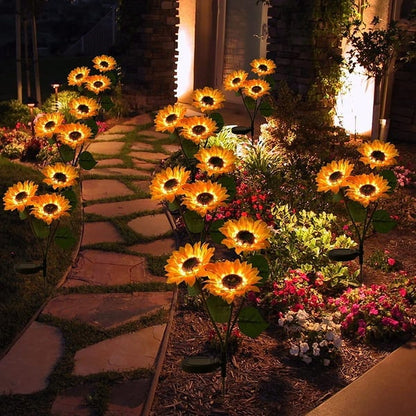 💎 Waterproof Solar Sunflower Lights – Realistic Petals, IP65 Weatherproof & 8–12H Auto Glow ☀️🌻