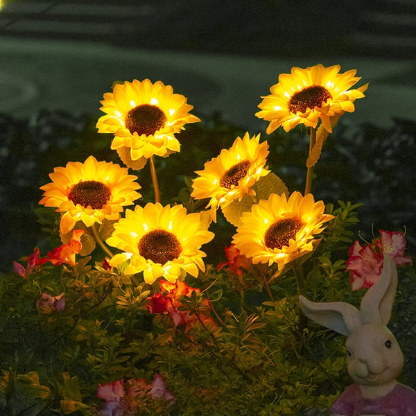 💎 Waterproof Solar Sunflower Lights – Realistic Petals, IP65 Weatherproof & 8–12H Auto Glow ☀️🌻