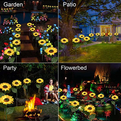 💎 Waterproof Solar Sunflower Lights – Realistic Petals, IP65 Weatherproof & 8–12H Auto Glow ☀️🌻