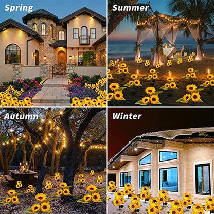 💎 Waterproof Solar Sunflower Lights – Realistic Petals, IP65 Weatherproof & 8–12H Auto Glow ☀️🌻