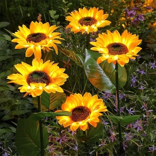 💎 Waterproof Solar Sunflower Lights – Realistic Petals, IP65 Weatherproof & 8–12H Auto Glow ☀️🌻