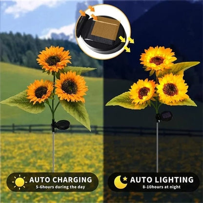 💎 Waterproof Solar Sunflower Lights – Realistic Petals, IP65 Weatherproof & 8–12H Auto Glow ☀️🌻