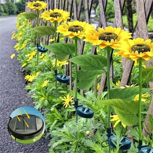 💎 Waterproof Solar Sunflower Lights – Realistic Petals, IP65 Weatherproof & 8–12H Auto Glow ☀️🌻