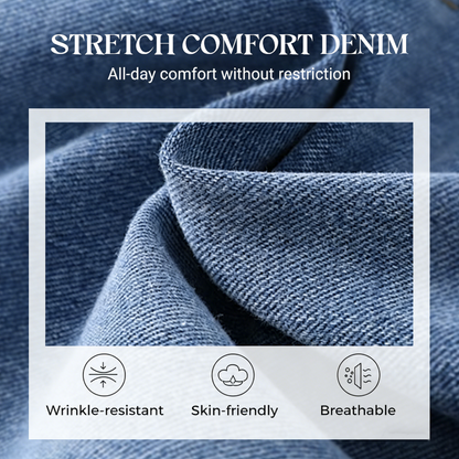 📢📢49% OFF !!!⏰High-Waist Wide-Leg Jeans – easy pull-on style! Side slits let the breeze in, keep you cool. 🌸