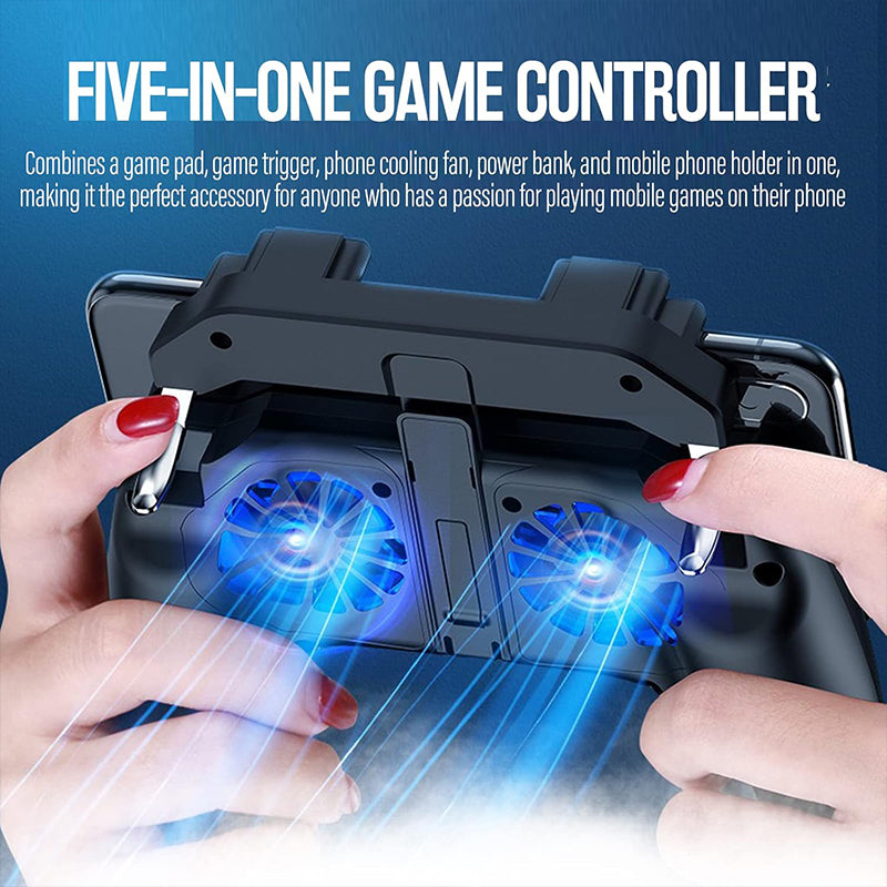 Mobile Gaming Controller with Dual Cooling Fans