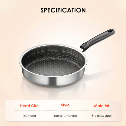 Honeycomb Non-Stick Stainless Steel Frying Pan