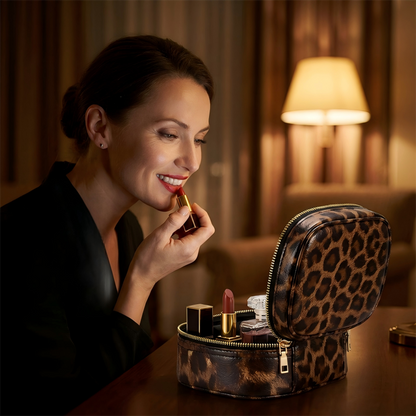 Travel Makeup Case with LED Lighted Mirror