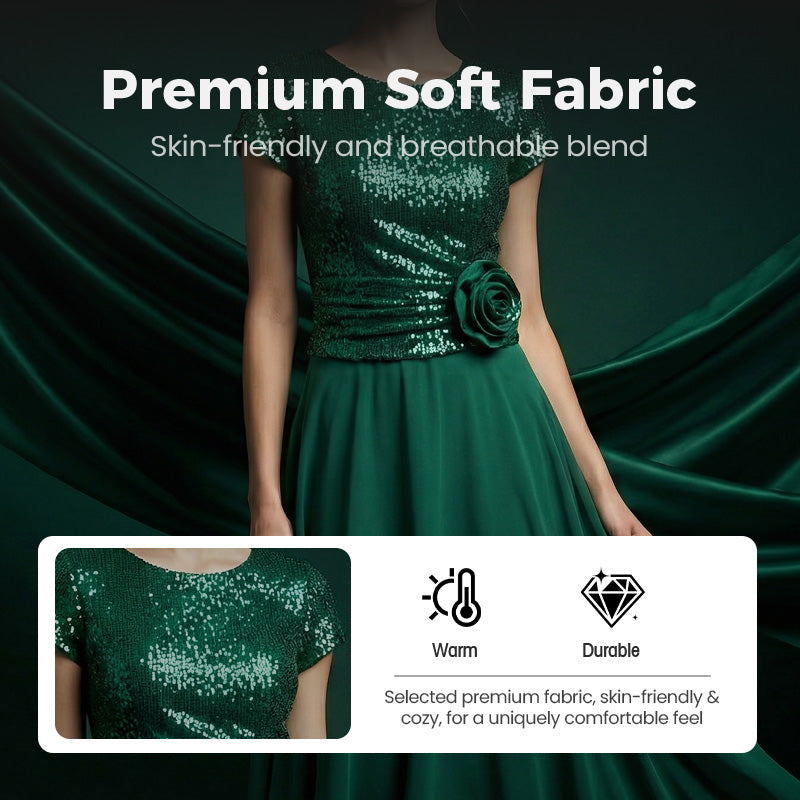 Sequin Top & Flowing Skirt 2-Piece Set