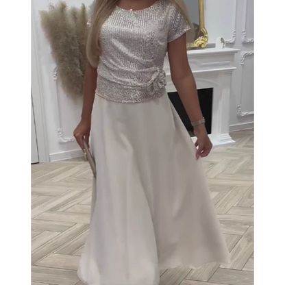 Sequin Top & Flowing Skirt 2-Piece Set