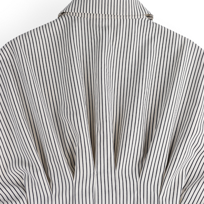 Elegant Striped Pleated Tunic Top for Women