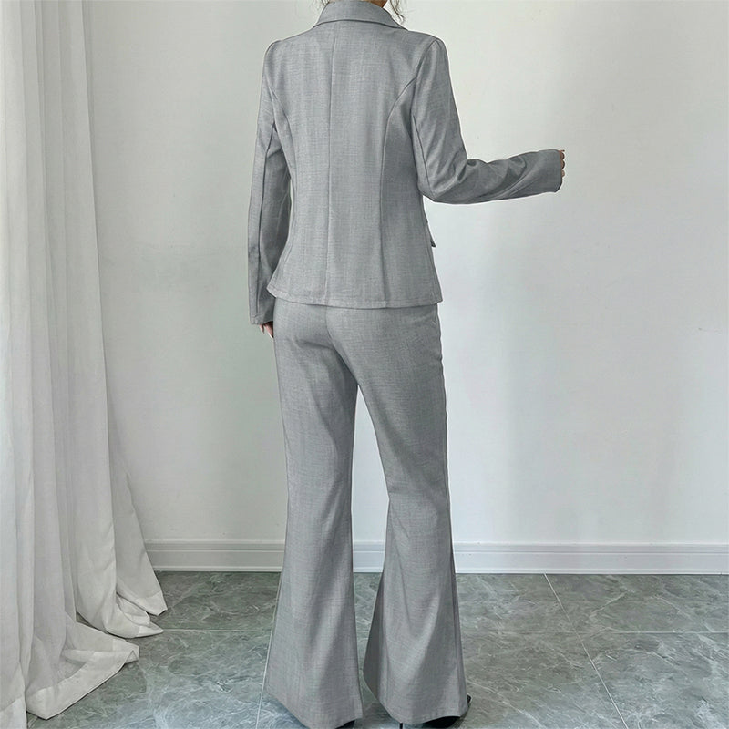 Women's 3-Piece Flared Trouser Suit Set