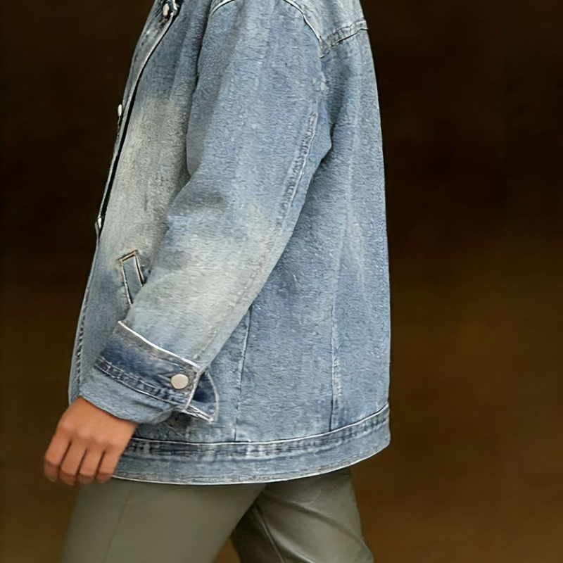 Women's Irregular Pocket Denim Coat