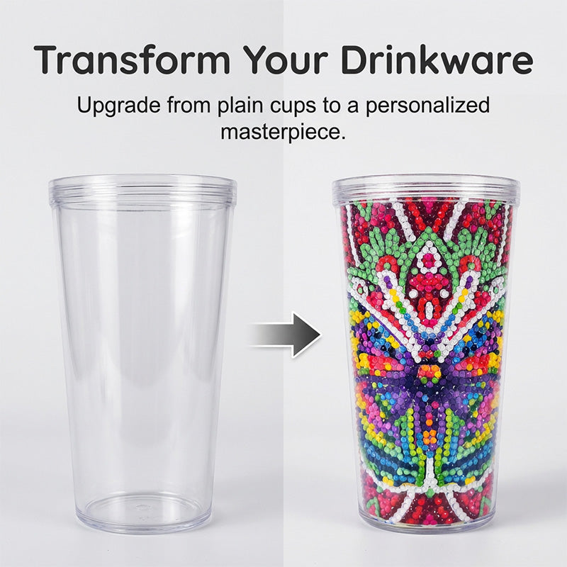 Creative Rhinestone Art Water Cup Craft Kit